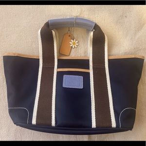 Super cute little navy Coach tote